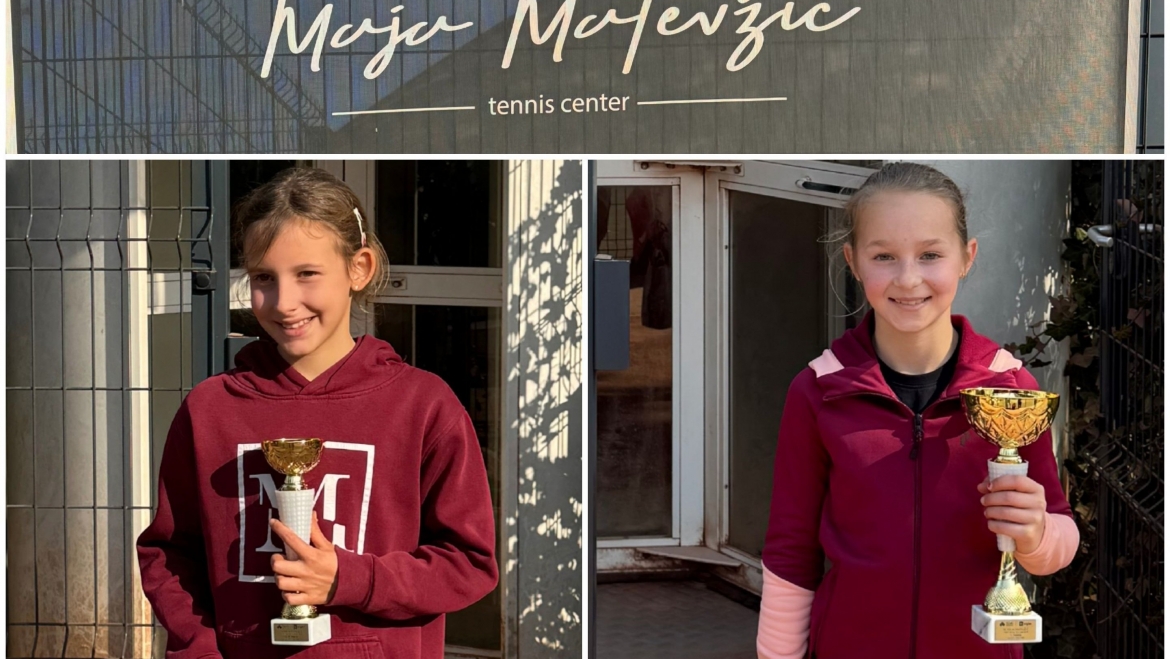 Ajda polfinalistka A, Ava zmagovalka B turnirja U 12, odlično tudi ostale deklice